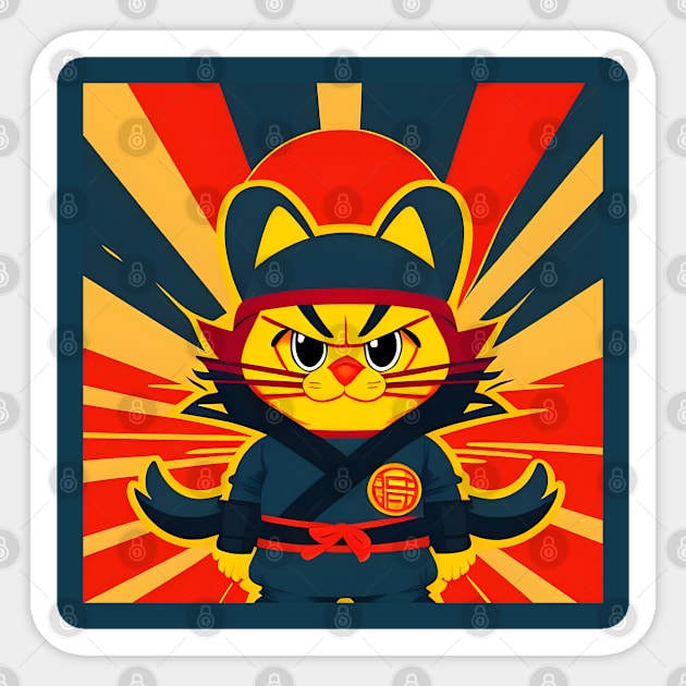 Garfield ninja Sticker by Retrofit